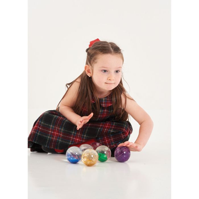 Rainbow Glitter Balls - Set of 7
